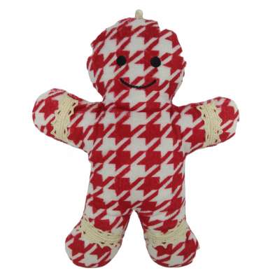 Custom Hot selling durable chew fabric Ginger Man  with squeaker pet dog toys